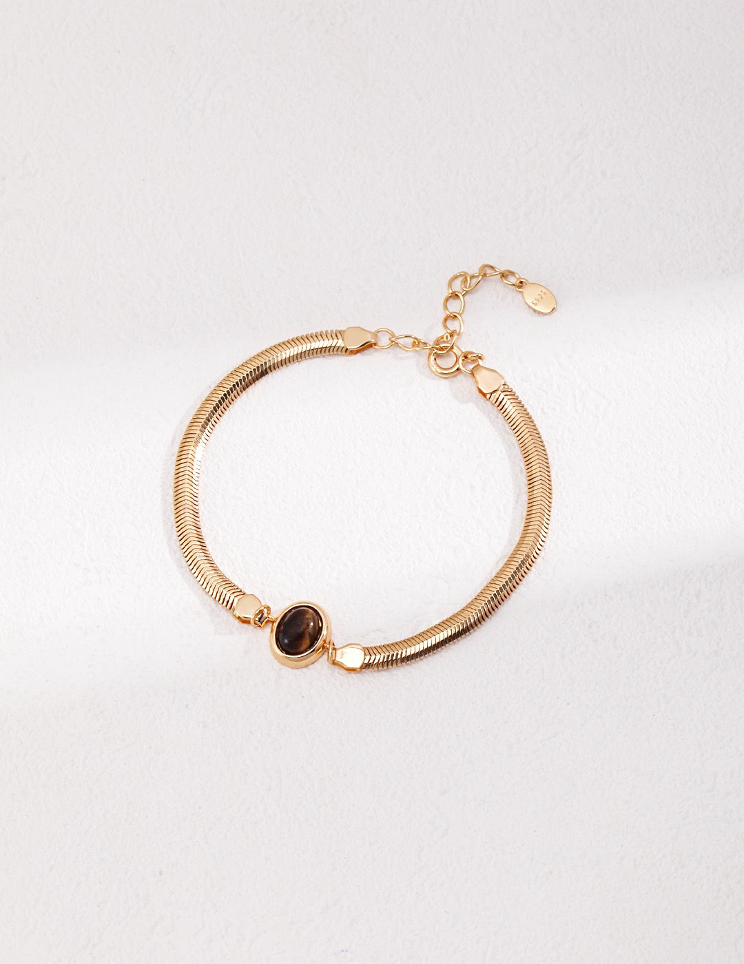 Natural Lapis Lazuli/Tigerite Golden Weave Bracelet