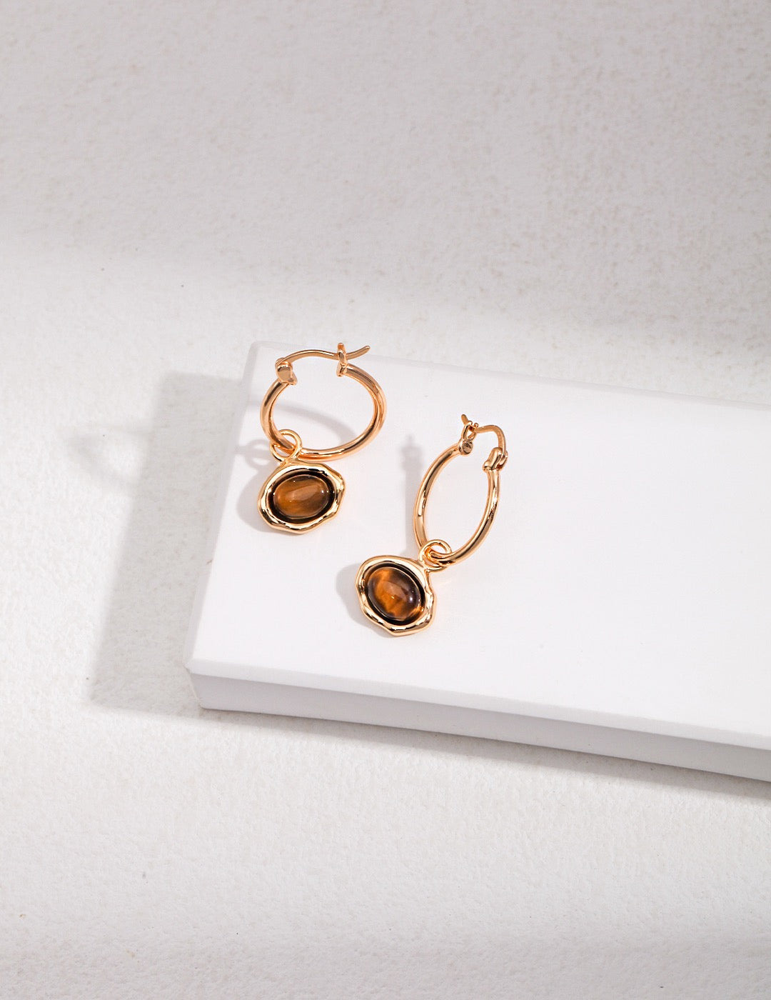 Earthsong Natural Tigerite / Malachite Earrings