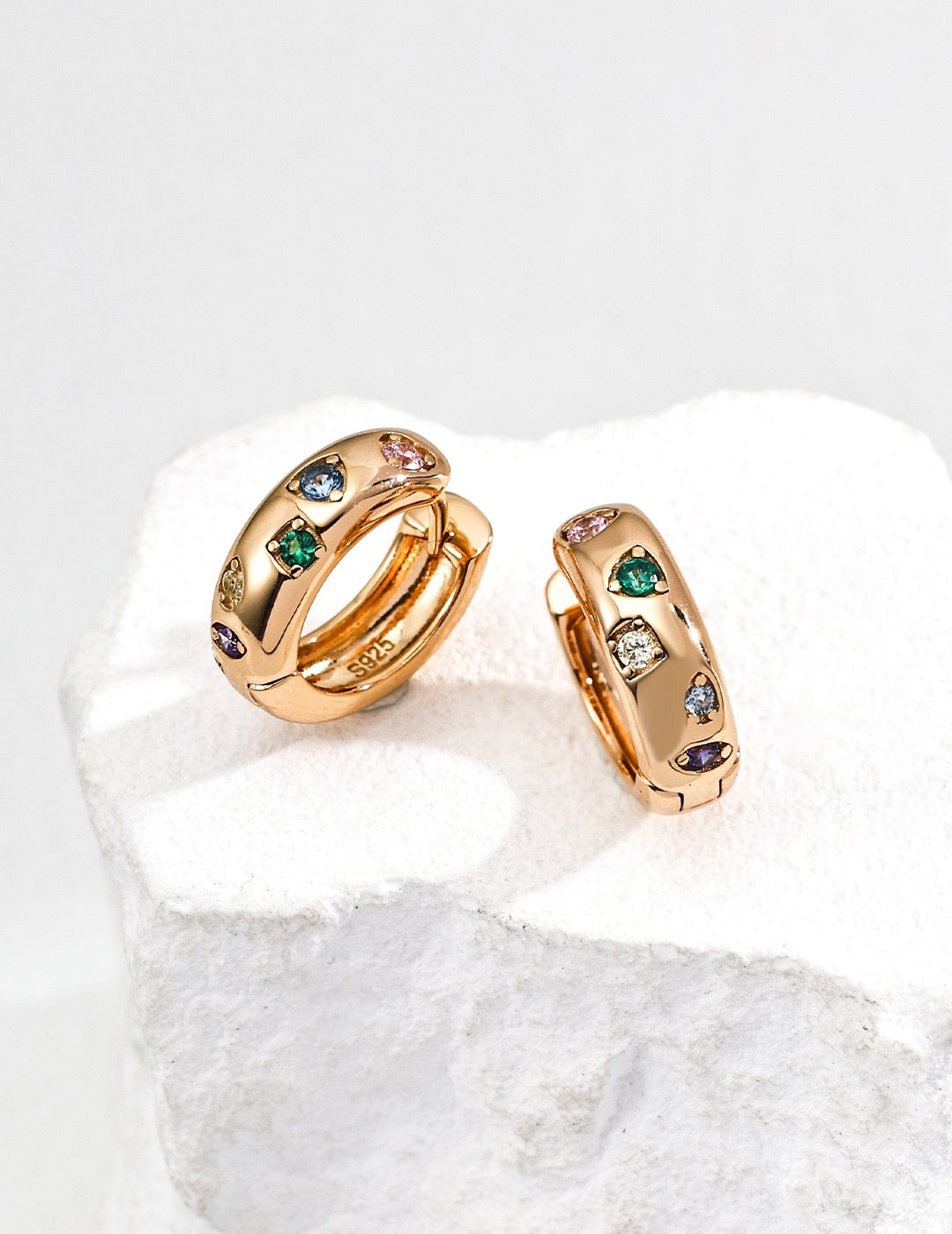 Sterling Sliver Sparkle Zircon Earrings