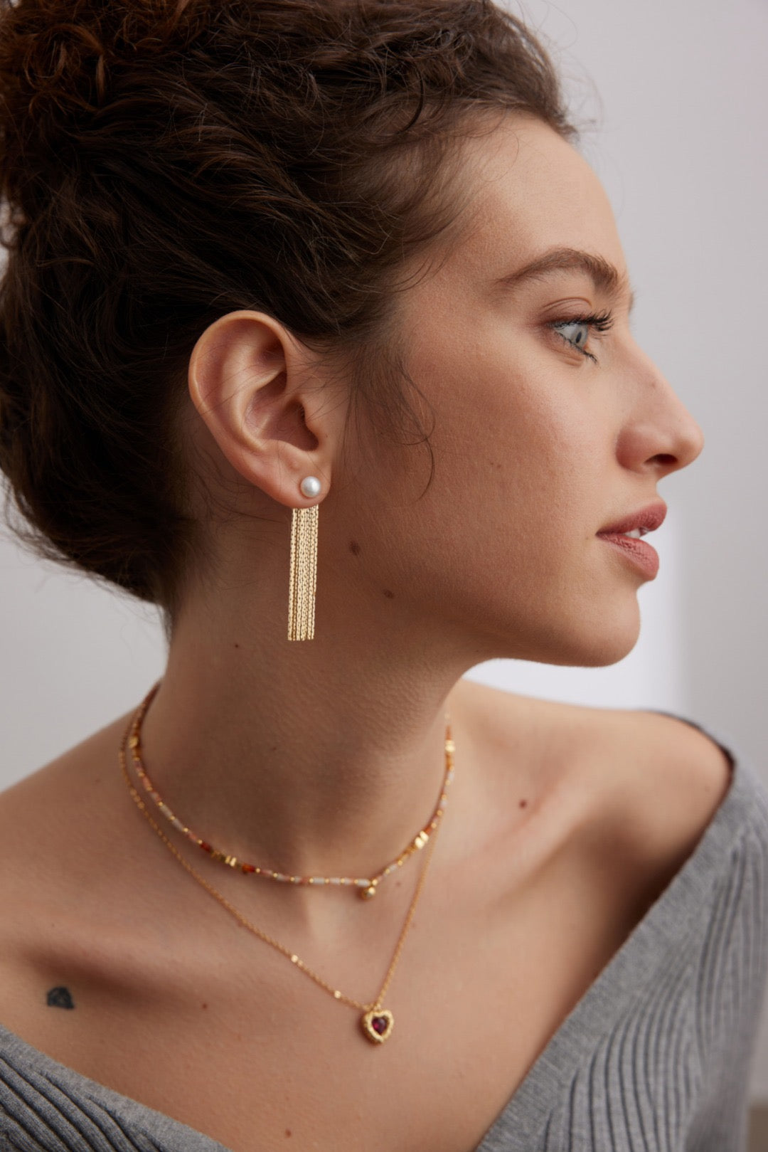 Sophisticated Pearl Tassel Earrings