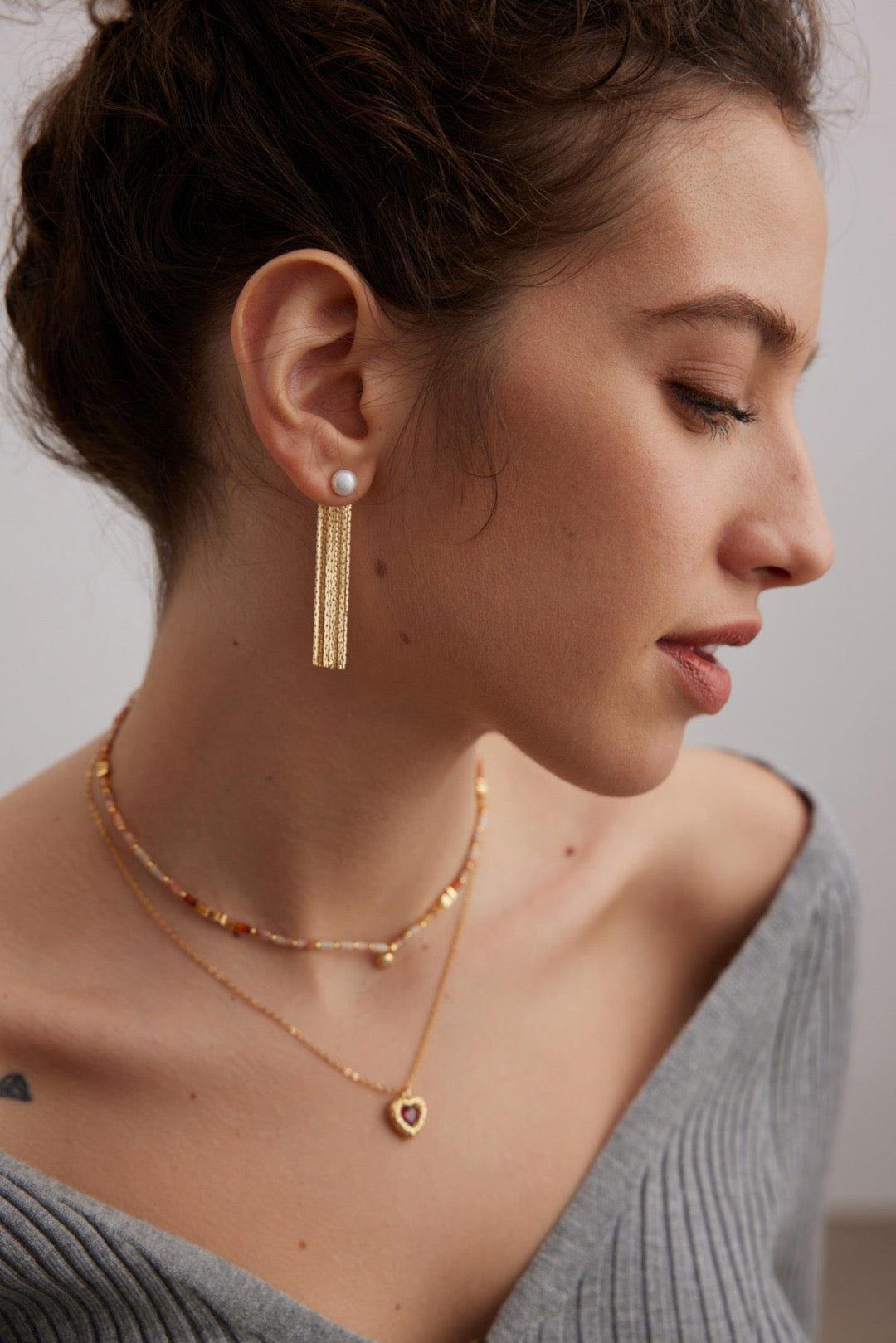 Sophisticated Pearl Tassel Earrings