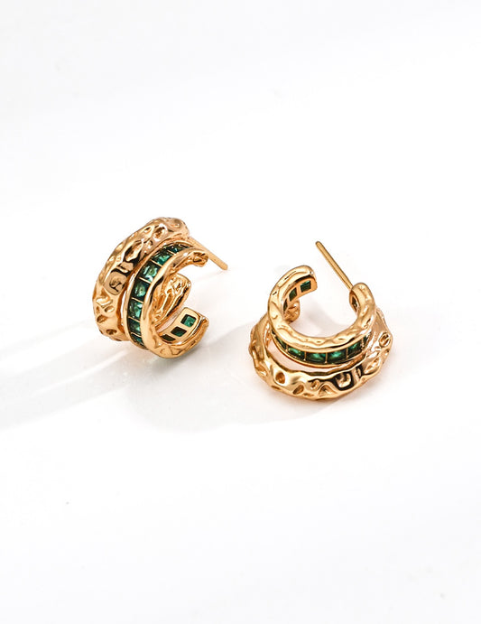 Zircon Luminary Hoop Earrings