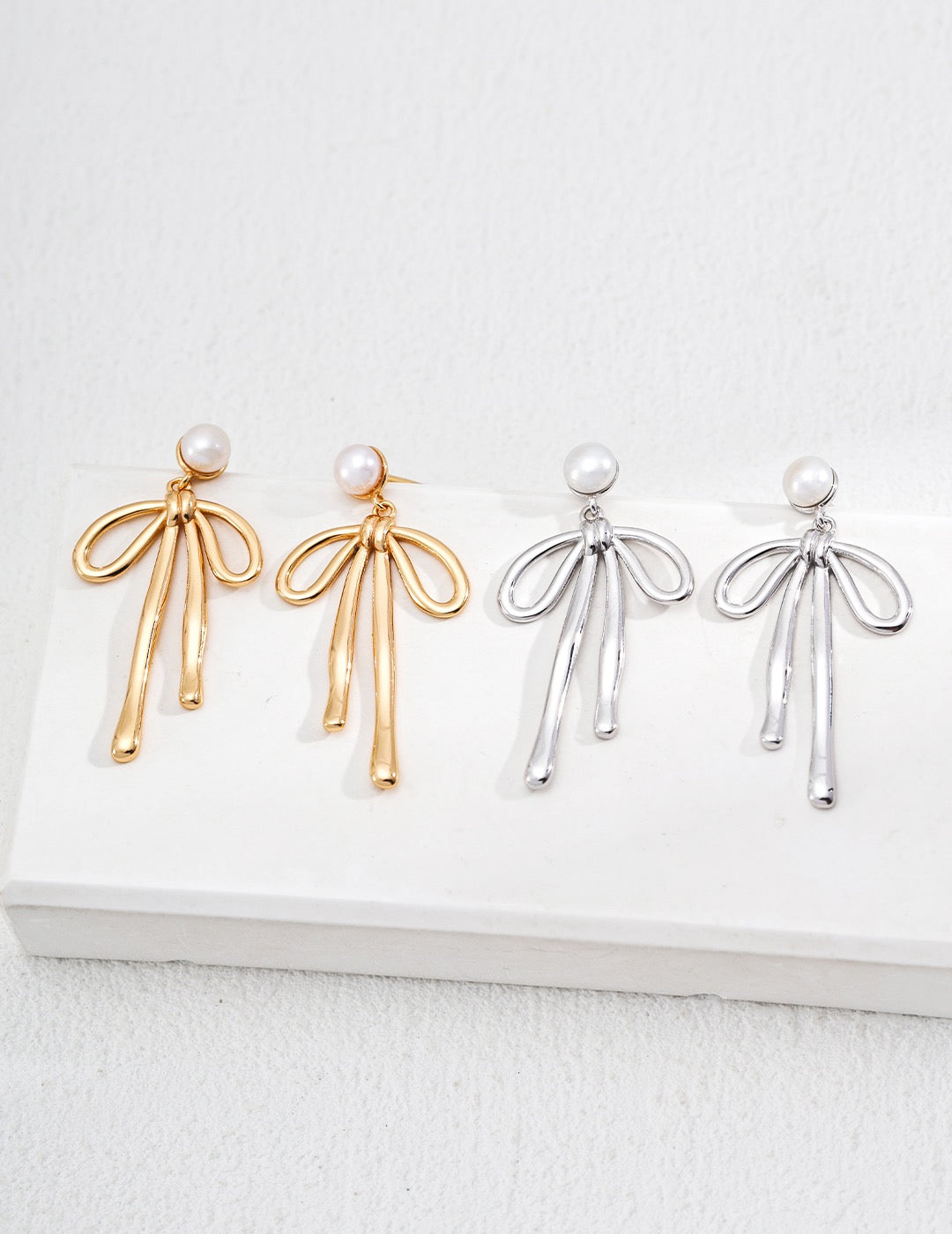 Vintage Butterfly Knot Stud Earrings