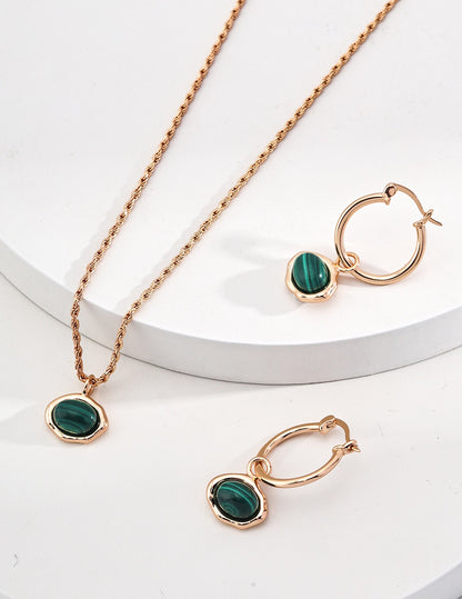Earthsong Natural Tigerite / Malachite Earrings