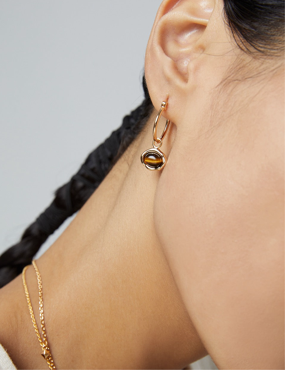 Earthsong Natural Tigerite / Malachite Earrings