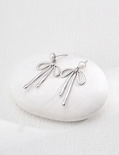 Vintage Butterfly Knot Stud Earrings