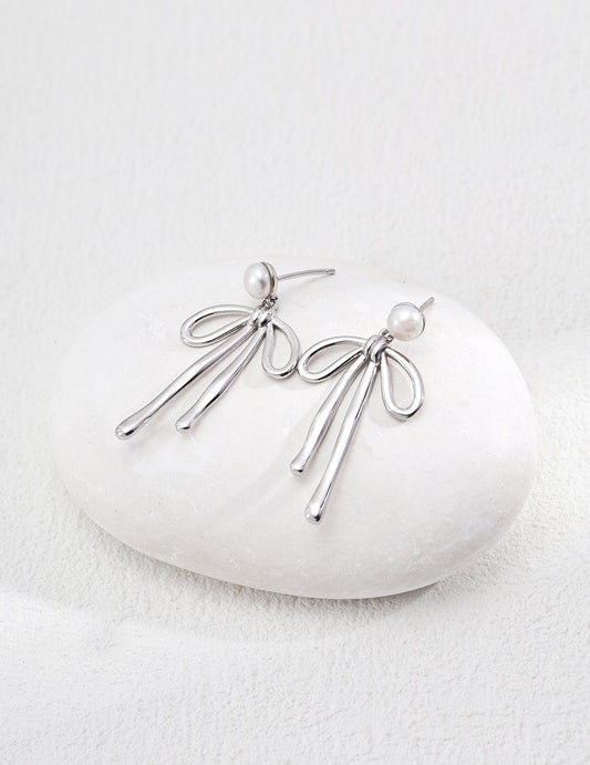 Vintage Butterfly Knot Stud Earrings