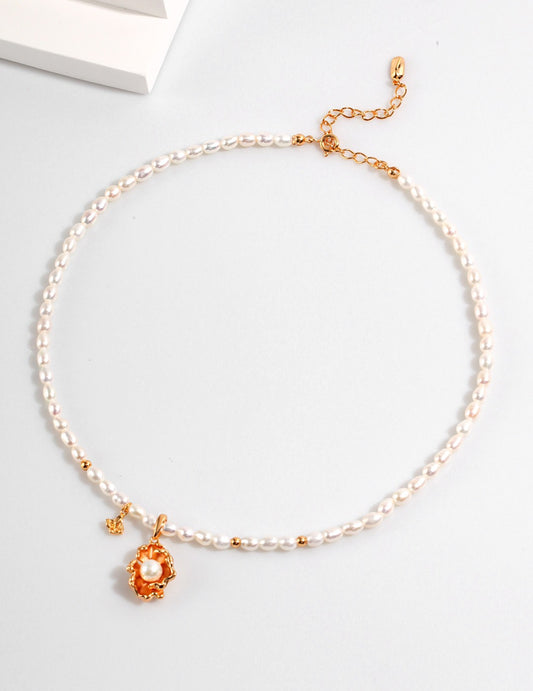Ocean Wave Pearl Necklace