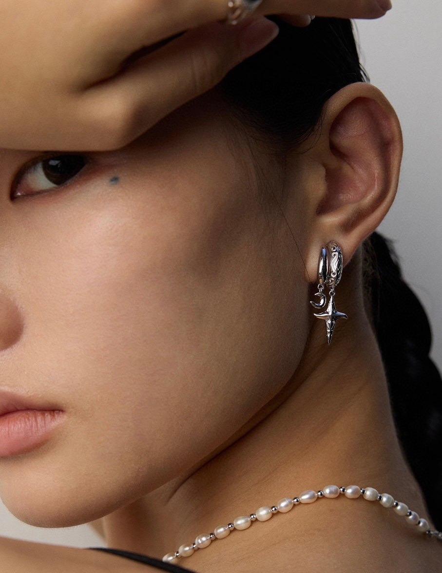 Celestial Double Hoop Earrings