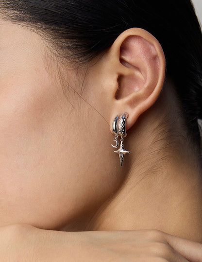 Celestial Double Hoop Earrings