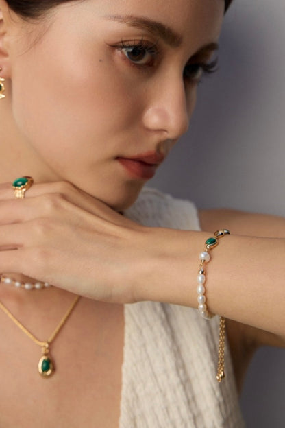 Malachite Pearl Legacy Bracelet
