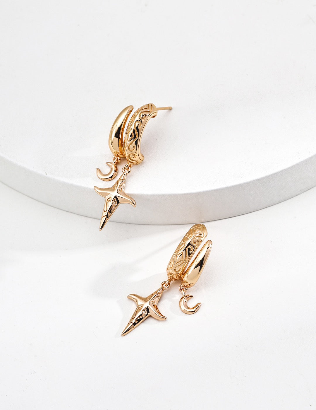 Celestial Double Hoop Earrings