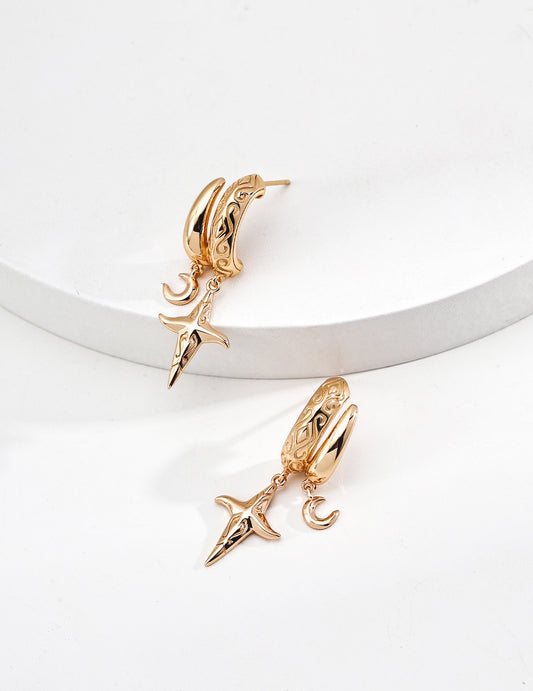 Celestial Double Hoop Earrings