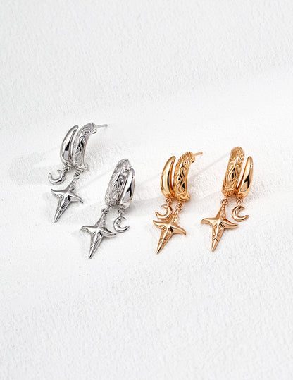 Celestial Double Hoop Earrings