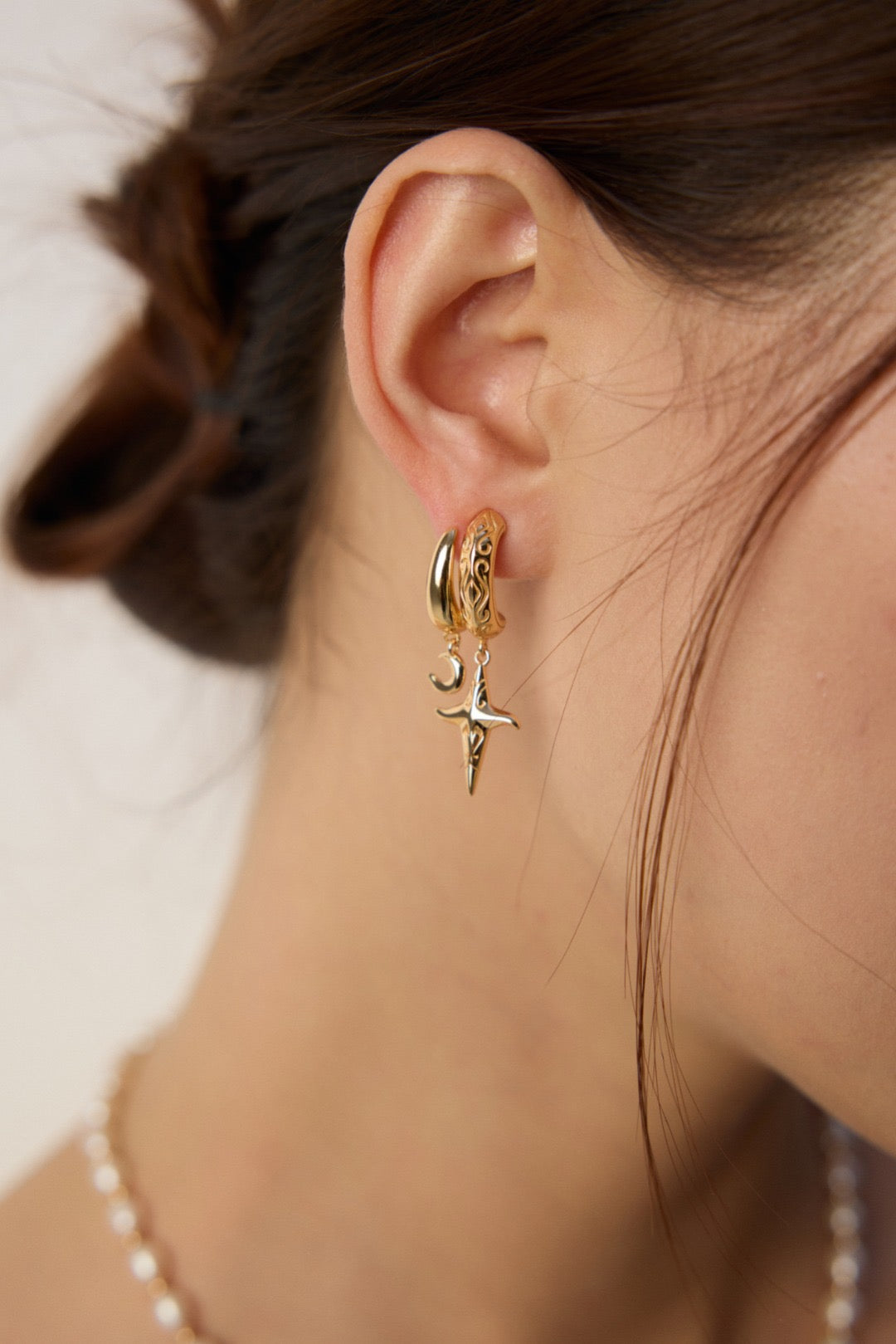 Celestial Double Hoop Earrings