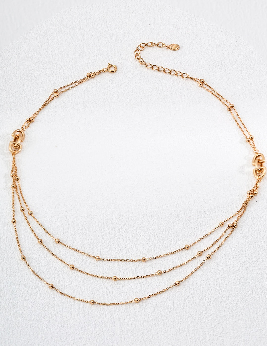 Geometric Sterling Sliver Layered Necklace