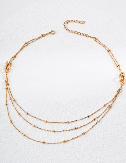 Geometric Sterling Sliver Layered Necklace