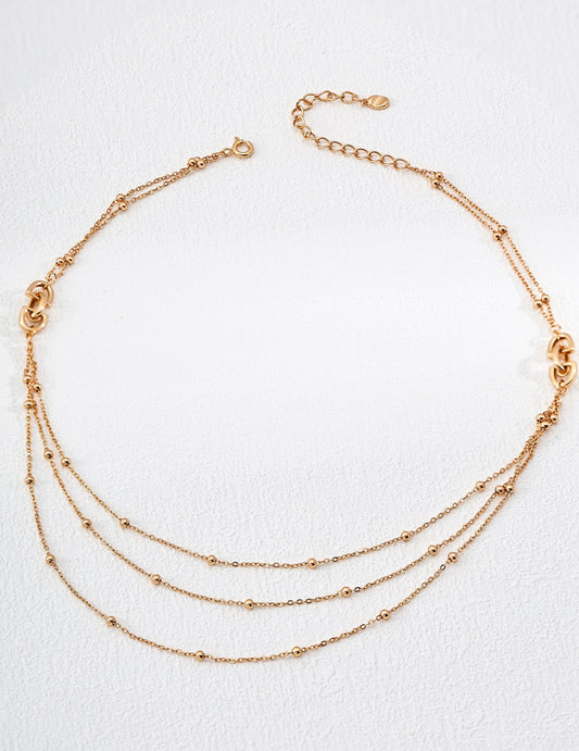Geometric Sterling Sliver Layered Necklace