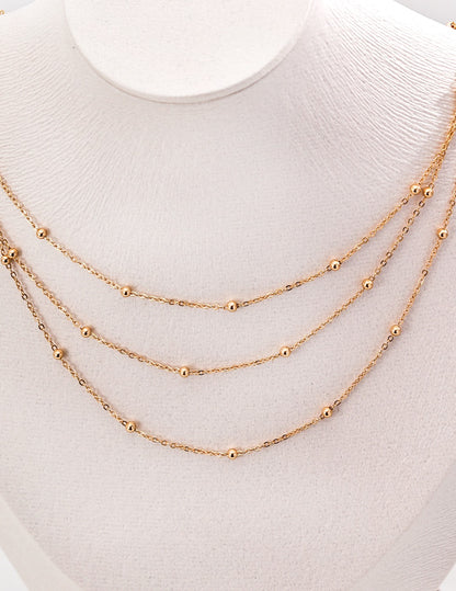 Geometric Sterling Sliver Layered Necklace