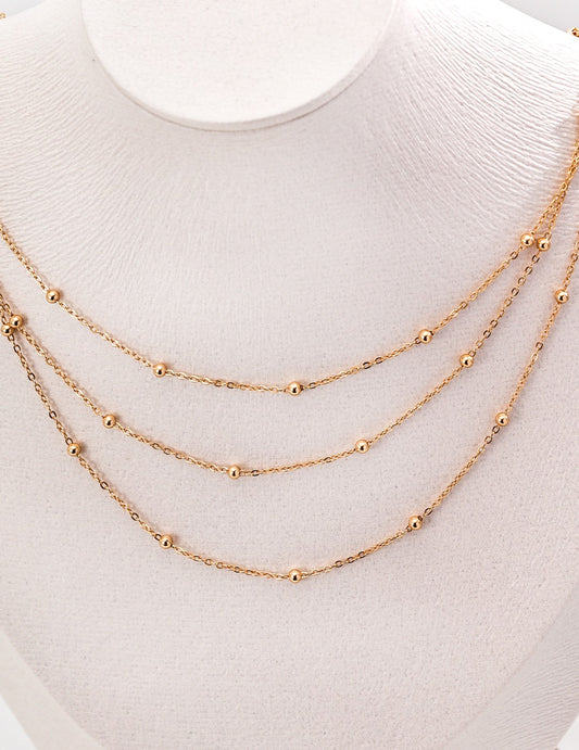 Geometric Sterling Sliver Layered Necklace